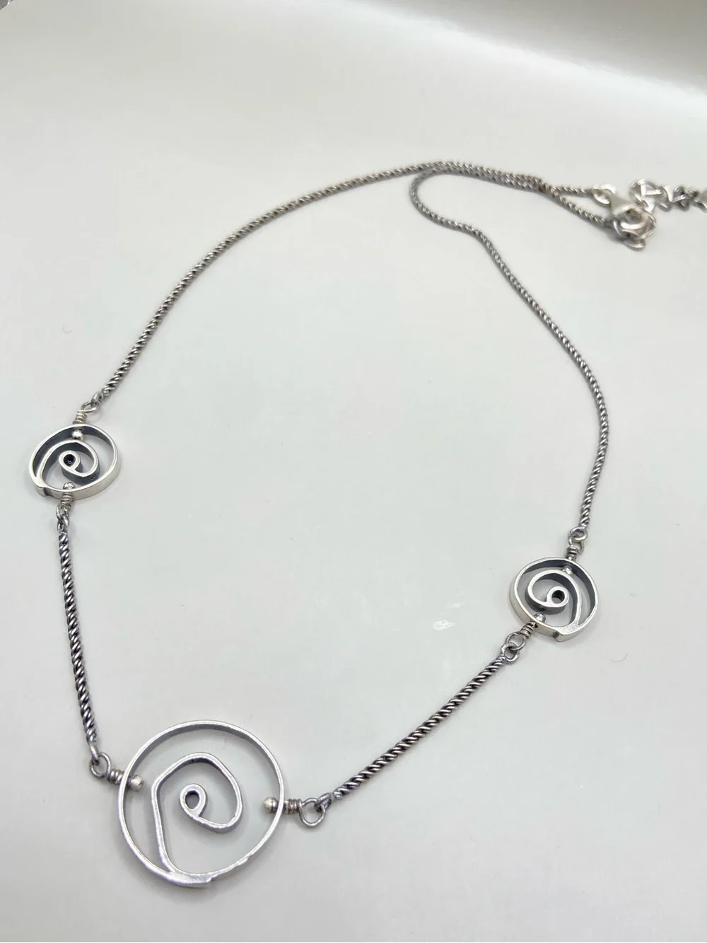 Silpada Sterling Circle Swirl Necklace